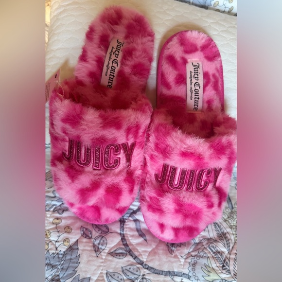 Juicy Couture Other - Juicy Couture Fuchsia Red Slippers